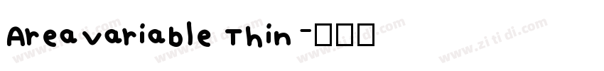 AreaVariable Thin字体转换